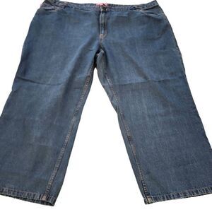 Women Within Natural Fit Cropped Denim Jeans Size 26WP Cropped Capris Blue Comfo